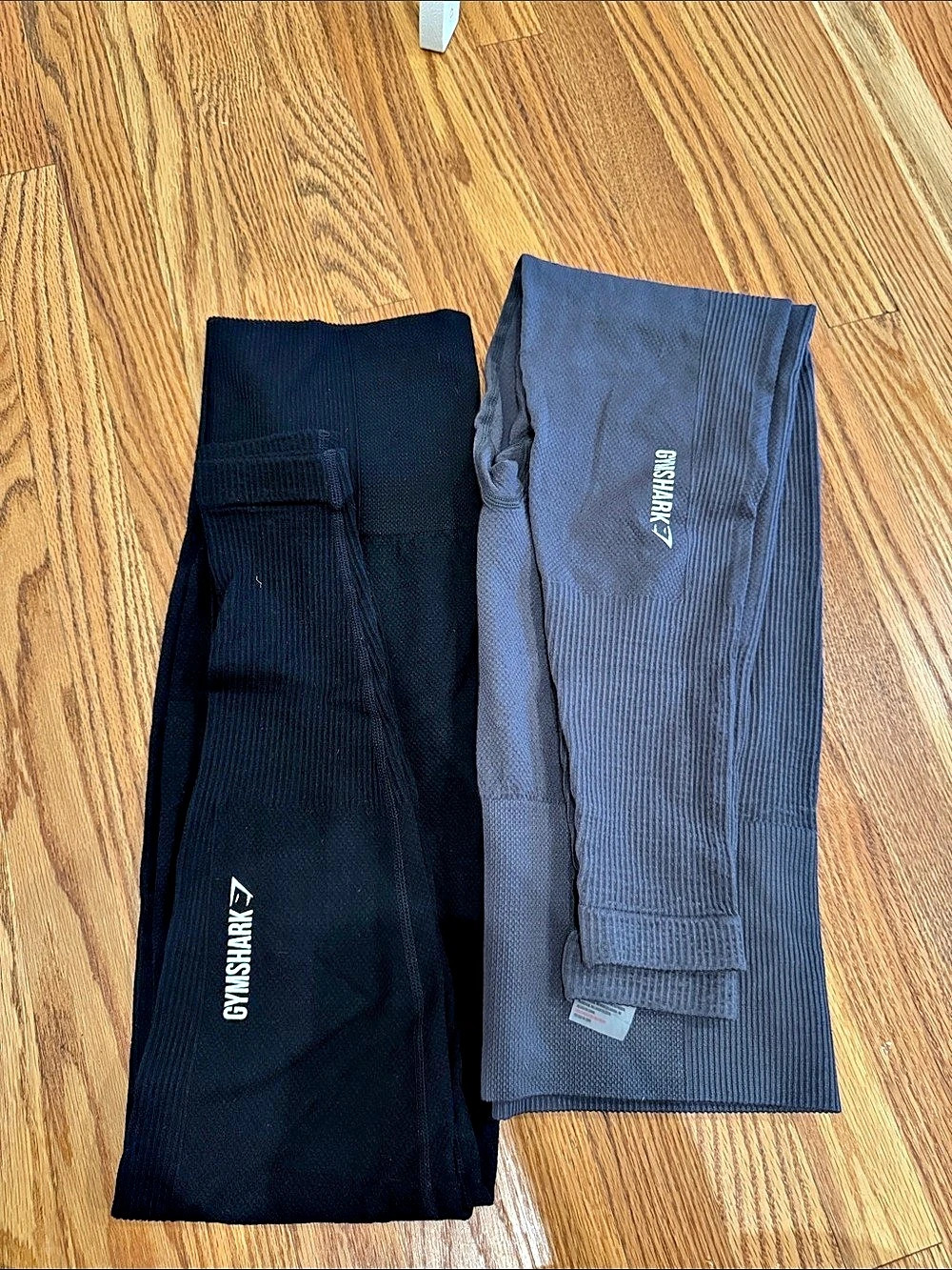 BUNDLE Gymshark Vital Seamless Leggings Black & Gray